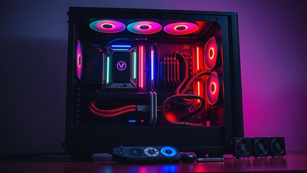 Gaming PC components laid out on a desk ready for assembly in 2026