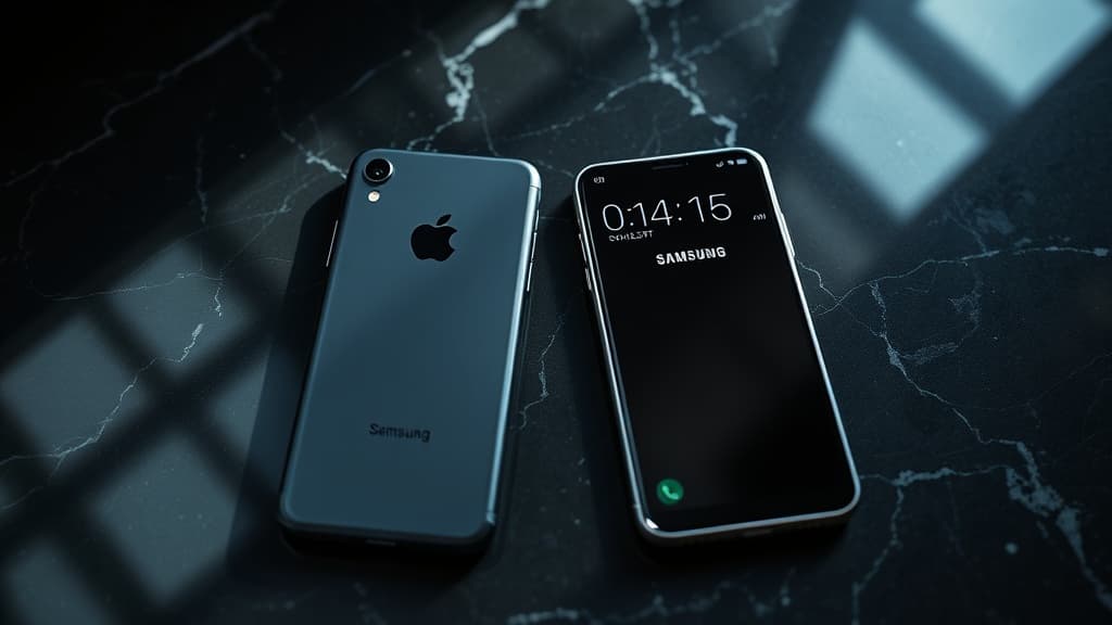 iPhone 17 Pro Max and Samsung Galaxy S26 Ultra side by side on a clean surface