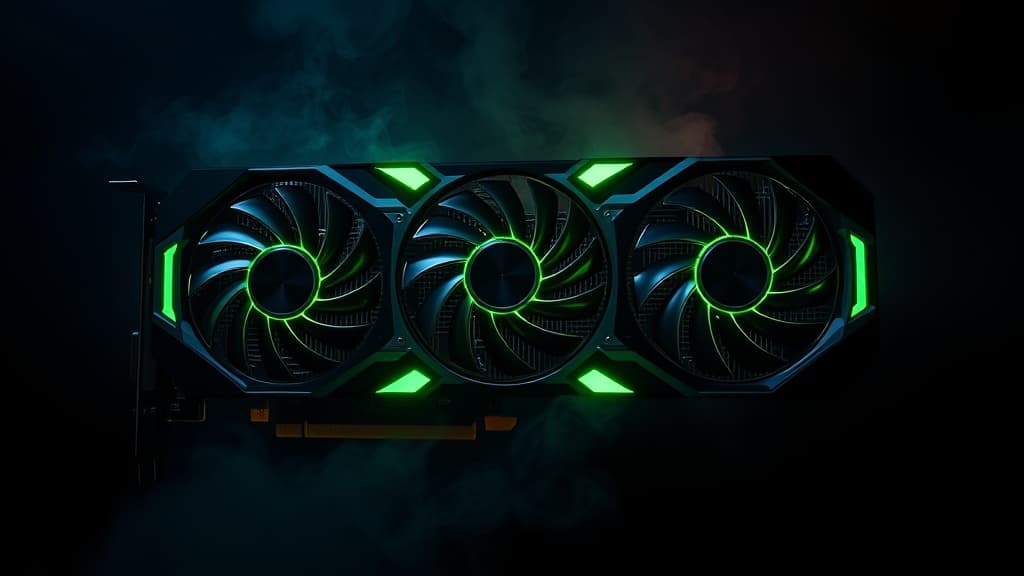 Nvidia RTX 5080 Founders Edition graphics card on a desk