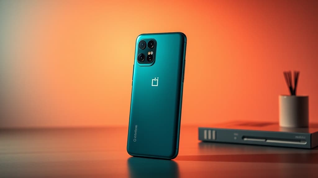 OnePlus Nord 6 displaying its home screen on a wooden table