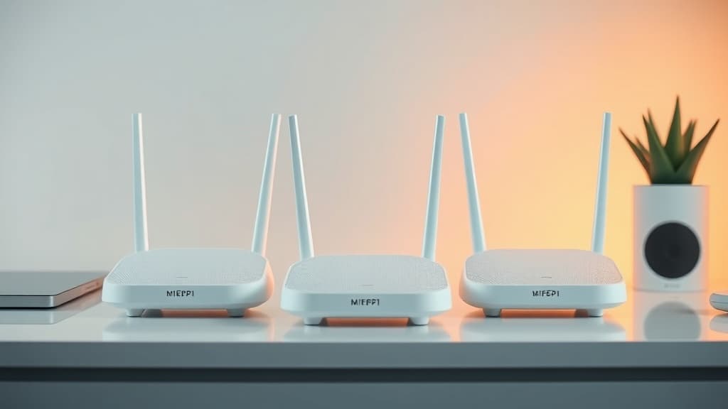 Modern WiFi 7 mesh router system with advanced wireless technology