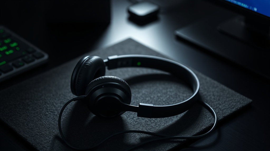 Sennheiser HD 400U over-ear headphones on a wooden desk